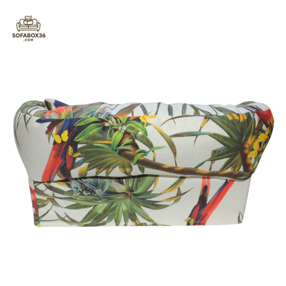 Funda de caja de pañuelos con forma de sofá. Loro.