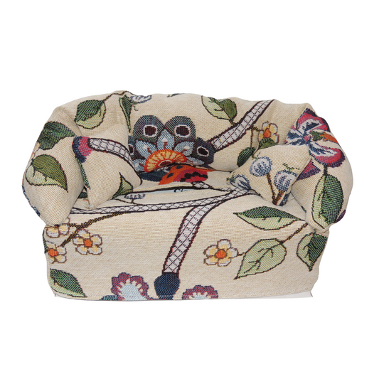 Taschentuchbox Überzug als Sofa dargestellt. Pflanzen