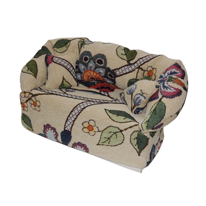 Funda para cajas de pañuelos con forma de sofá. Plantas.