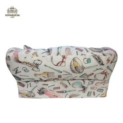 Funda de caja de pañuelos con forma de sofá. Peluquería.