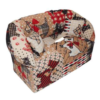 Überzug für Taschentücherboxen als Sofa dargestellt. Hunde - SofaBox36 - Überzüge für Taschentücherboxen als Sofa