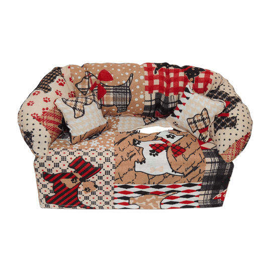 Überzug für Taschentücherboxen als Sofa dargestellt. Hunde - SofaBox36 - Überzüge für Taschentücherboxen als Sofa