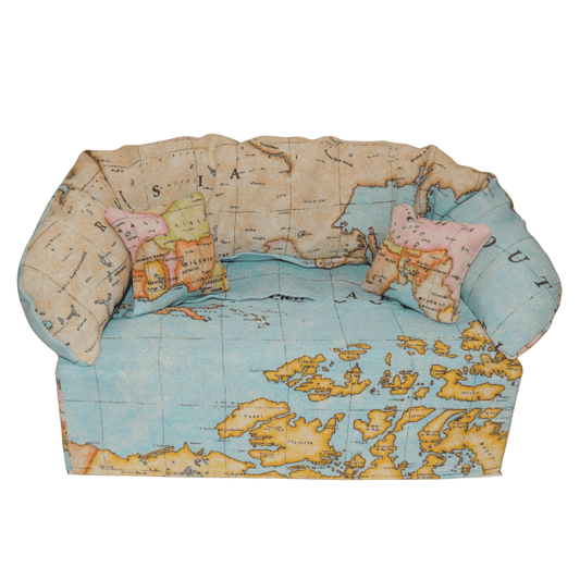 Überzug für Taschentücherboxen als Sofa dargestellt. Landkarte - SofaBox36 - Überzüge für Taschentücherboxen als Sofa