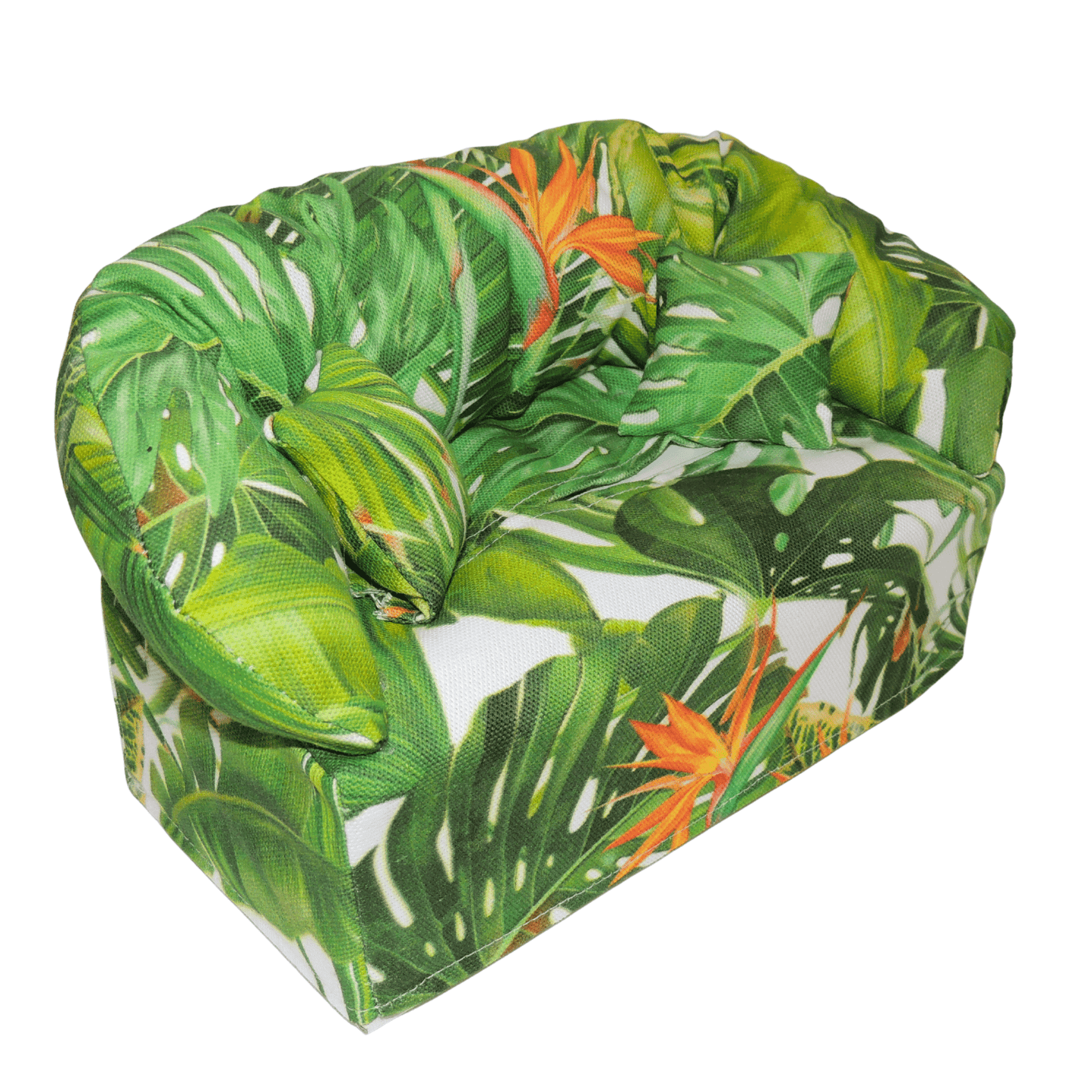 Überzug für Taschentücherboxen als Sofa dargestellt. Pflanzen - SofaBox36 - Überzüge für Taschentücherboxen als Sofa