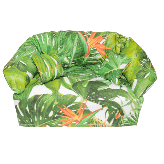 Überzug für Taschentücherboxen als Sofa dargestellt. Pflanzen - SofaBox36 - Überzüge für Taschentücherboxen als Sofa