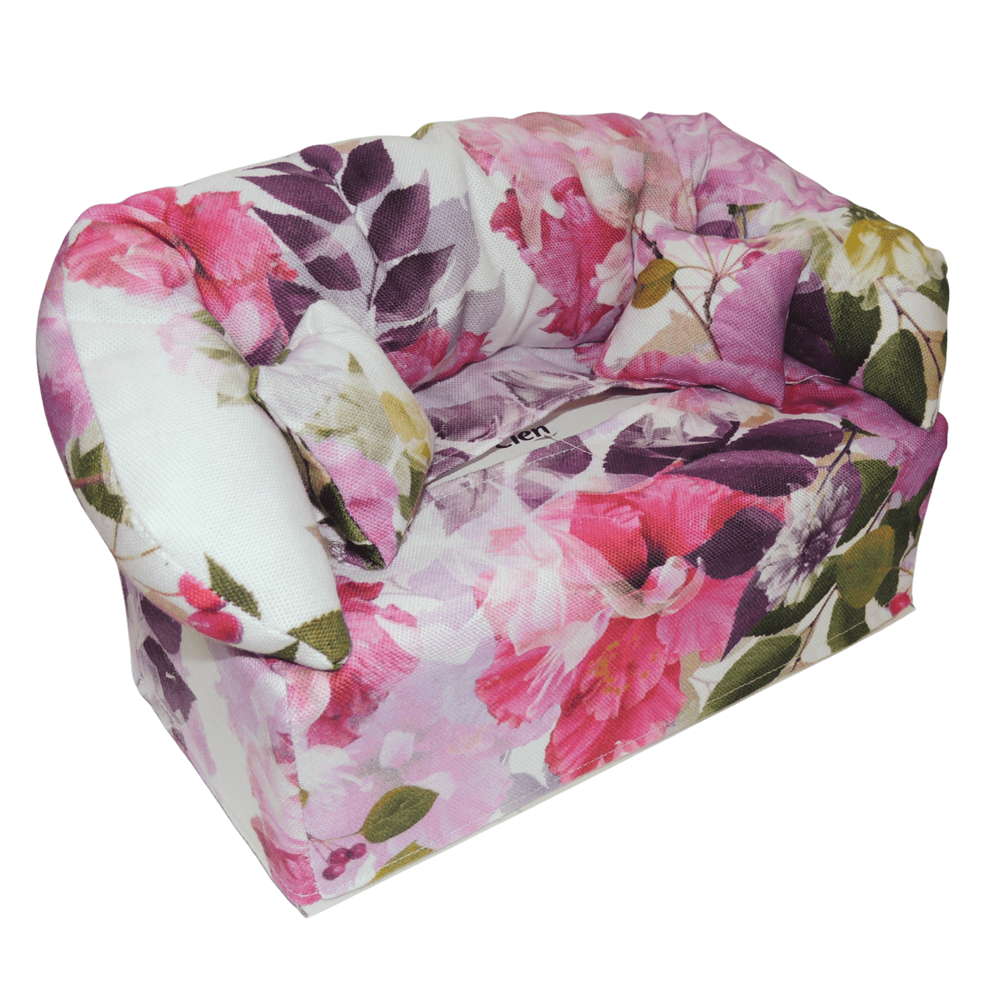 Überzug für Taschentücherboxen als Sofa dargestellt. Pflanzen - SofaBox36 - Überzüge für Taschentücherboxen als Sofa