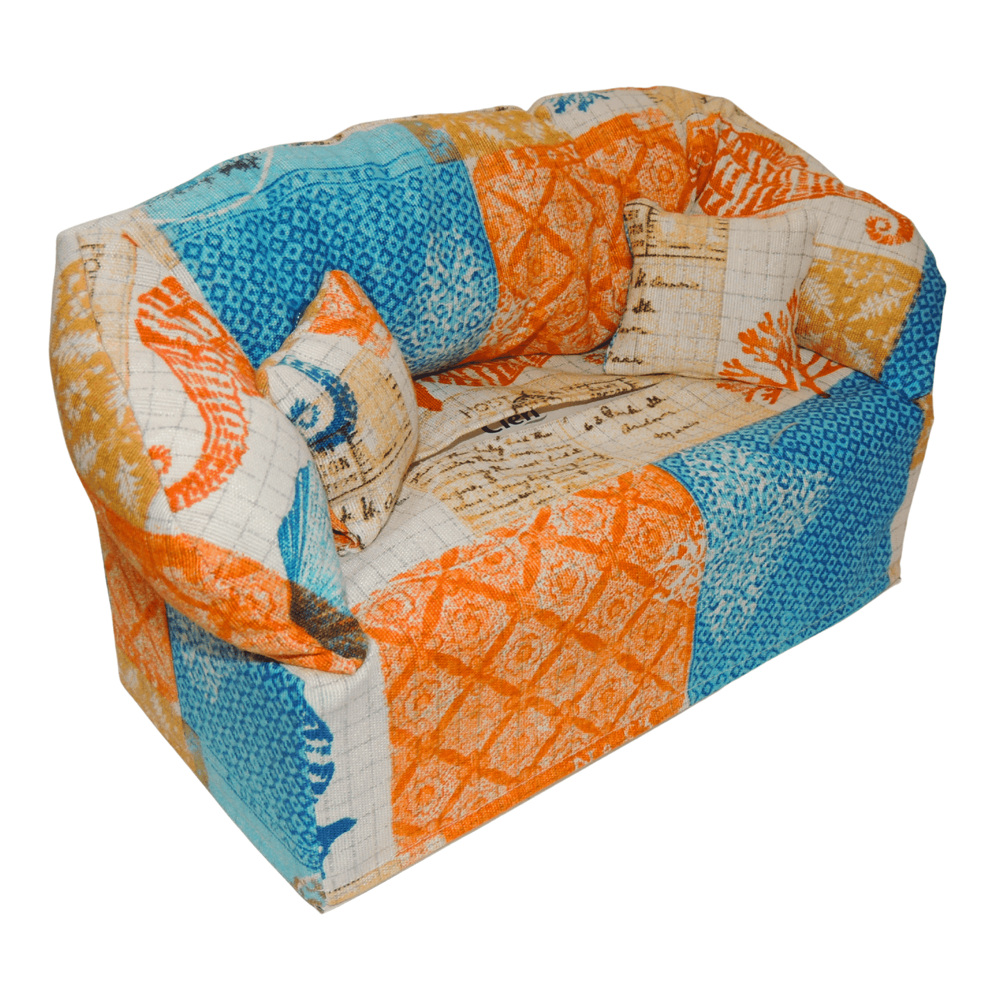 Überzug für Taschentücherboxen als Sofa dargestellt. Seepferdchen - SofaBox36 - Überzüge für Taschentücherboxen als Sofa