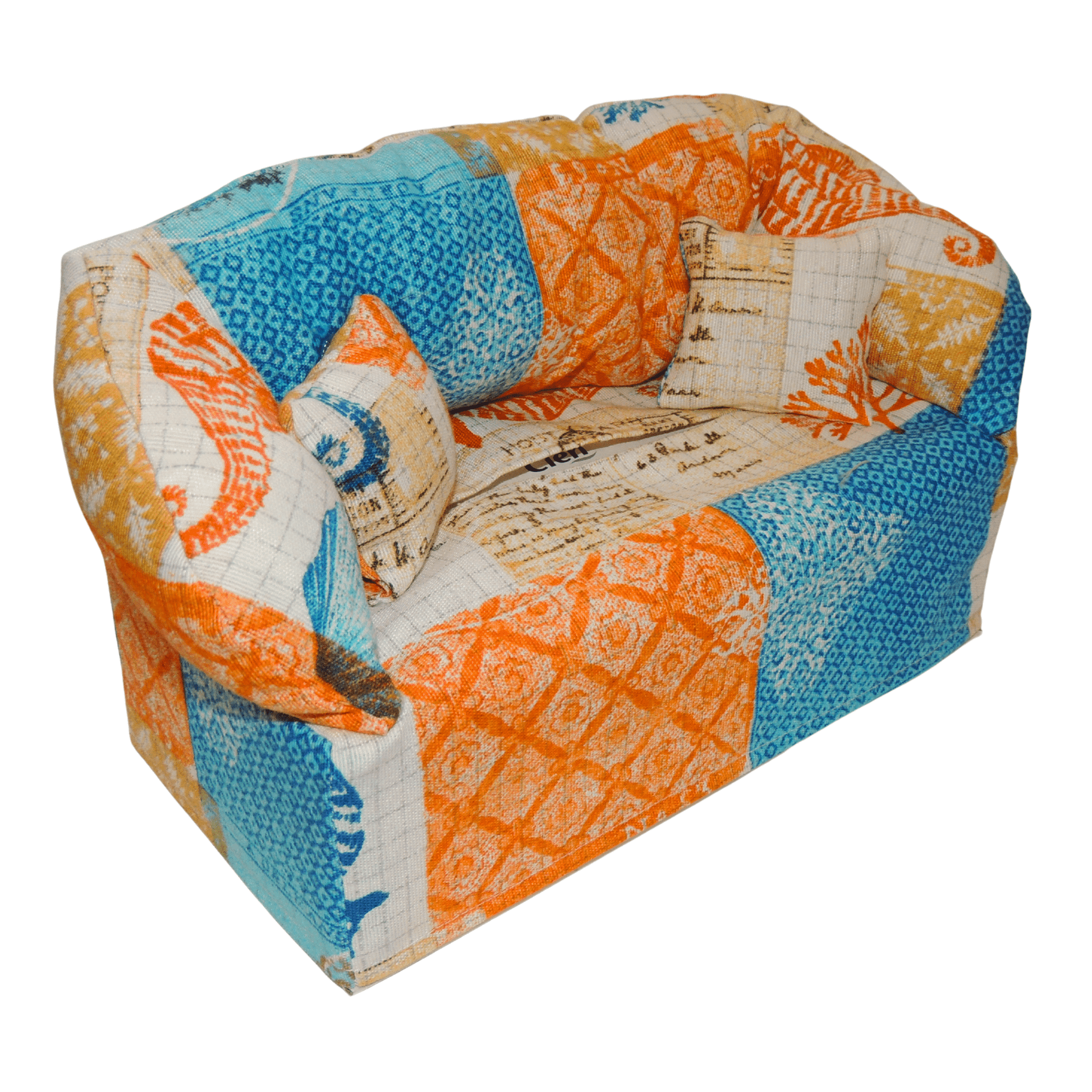 Überzug für Taschentücherboxen als Sofa dargestellt. Seepferdchen - SofaBox36 - Überzüge für Taschentücherboxen als Sofa