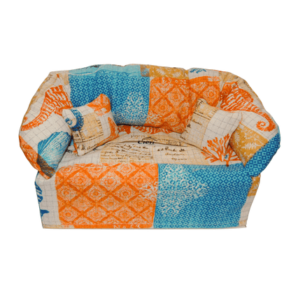 Überzug für Taschentücherboxen als Sofa dargestellt. Seepferdchen - SofaBox36 - Überzüge für Taschentücherboxen als Sofa